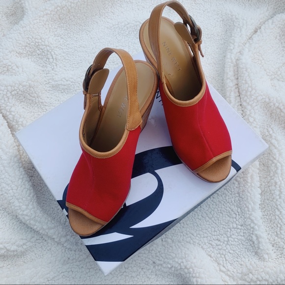 Nine West | Red & Brown | Size: US 7.5 - Picture 1 of 7
